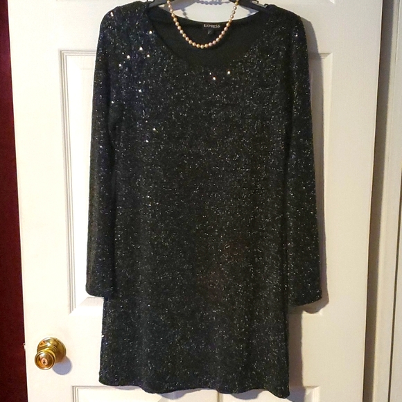 Express Yourself Sequence Cocktail Party Dress, Size M - Picture 1 of 17